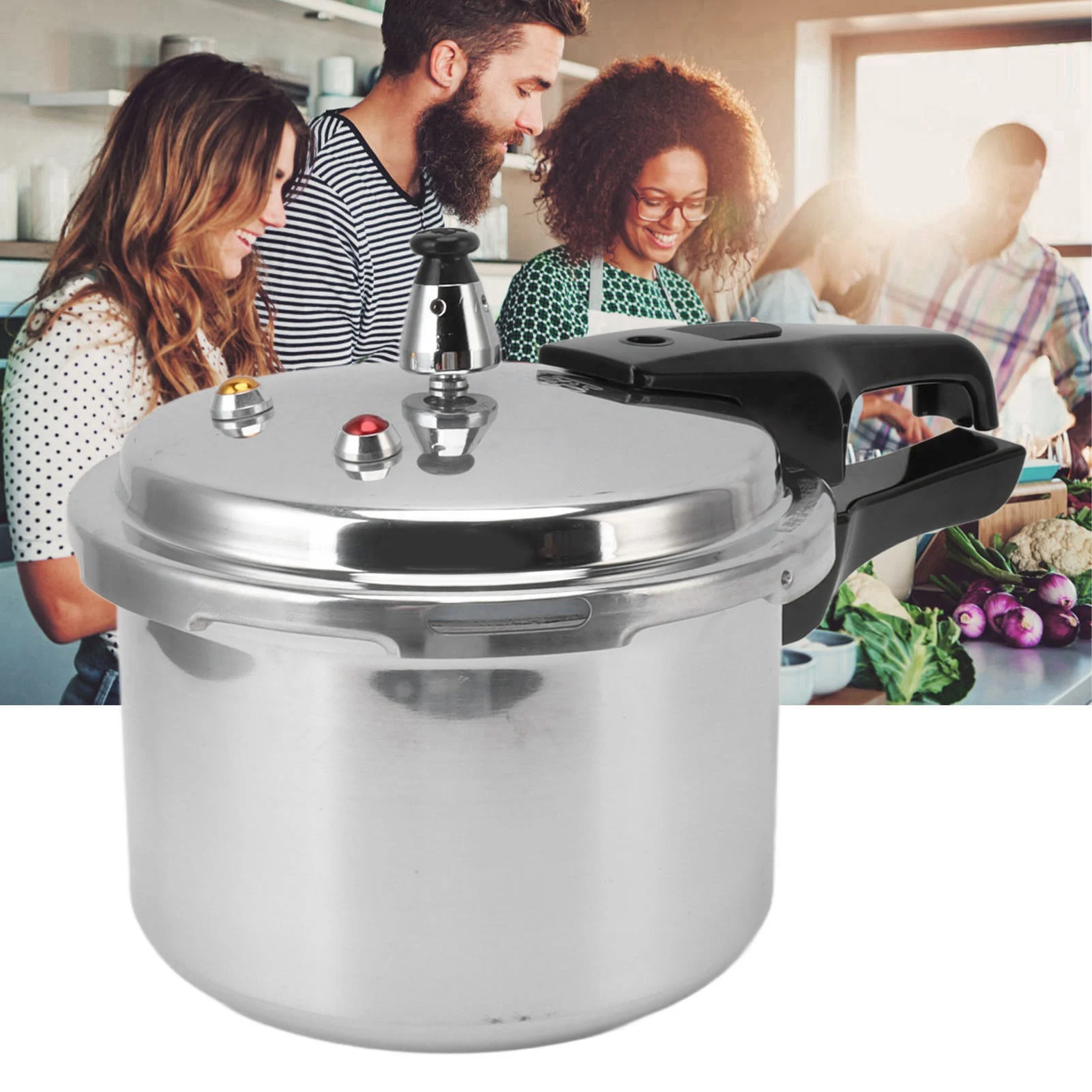 3-litrowy szybkowar ze stopu aluminium, spodek 18 cm, mini szybkowar 3L na kuchenkę gazową, szybkowar 3L ze stopu aluminium