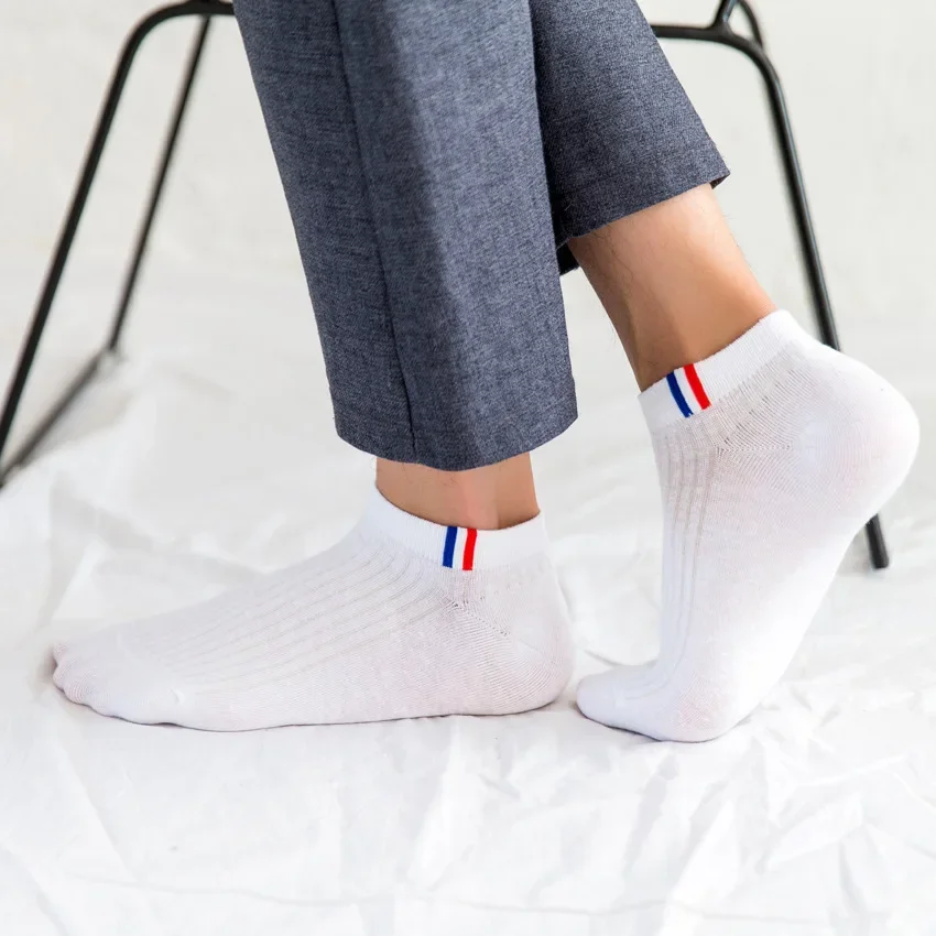 5 pares de calcetines finos de barco, mezcla de verano, Color liso, informal, transpirable, absorción del sudor, calibración