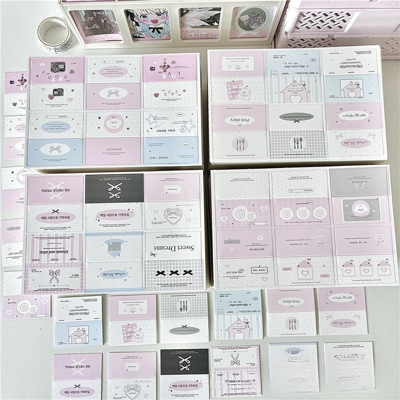 Random Mini Coquette Fish Plate Fold Card Head Photo Card Trade Packaging Material Gift Jewelry Packaging Card Head