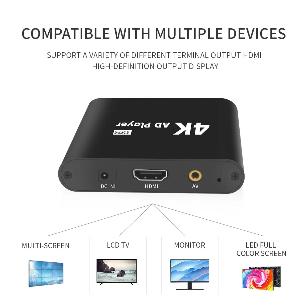 4K60 Frames Code Flow Instrument Media Player with U Disk Player Function and Timed Switch  Auto Start Boot Cycle Video picture.
