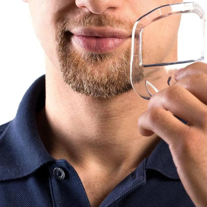 5 pezzi/set strumento per lo styling della barba trasparente e modello di rasatura per uomo modellatore per lo styling dei baffi