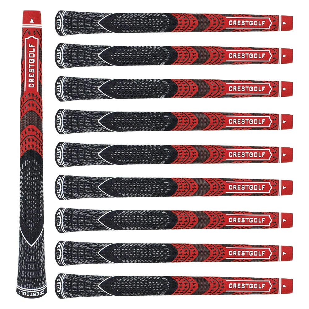 CRESTGOLF 10 unids/bolsa tamaño estándar hilo de carbono hierros de Golf empuñaduras palo de Golf agarre de madera 8 colores disponibles