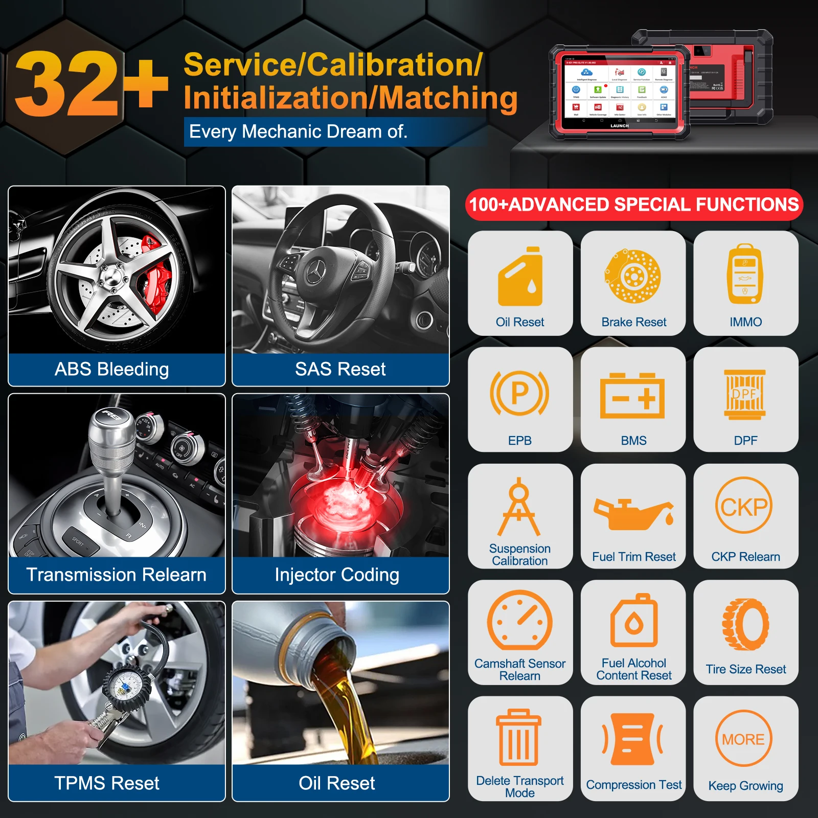 LAUNCH X431 PRO Elite outil de diagnostic OBD2 31 + réinitialiser DOIP CAN FD ECU codage FCA Autoauth système complet Scanner 2 ans mise à jour gratuite