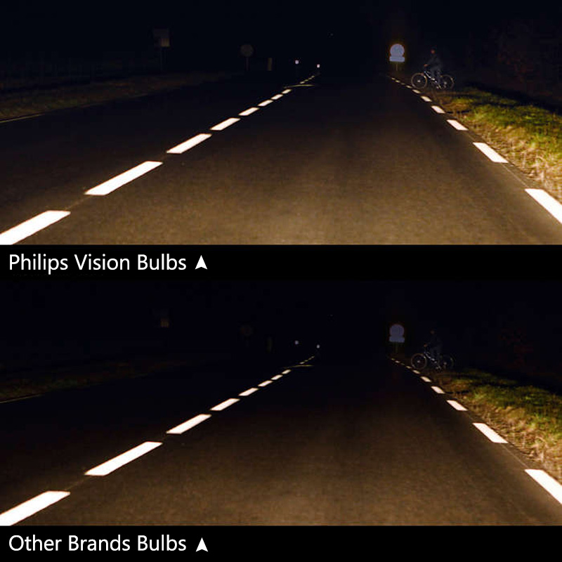 Philips 2PCS Vision H7 12V 55W PX26d Original Car Halogen Headlight 3200K Standard Auto Replace Genuine Bulb 12972, Pair