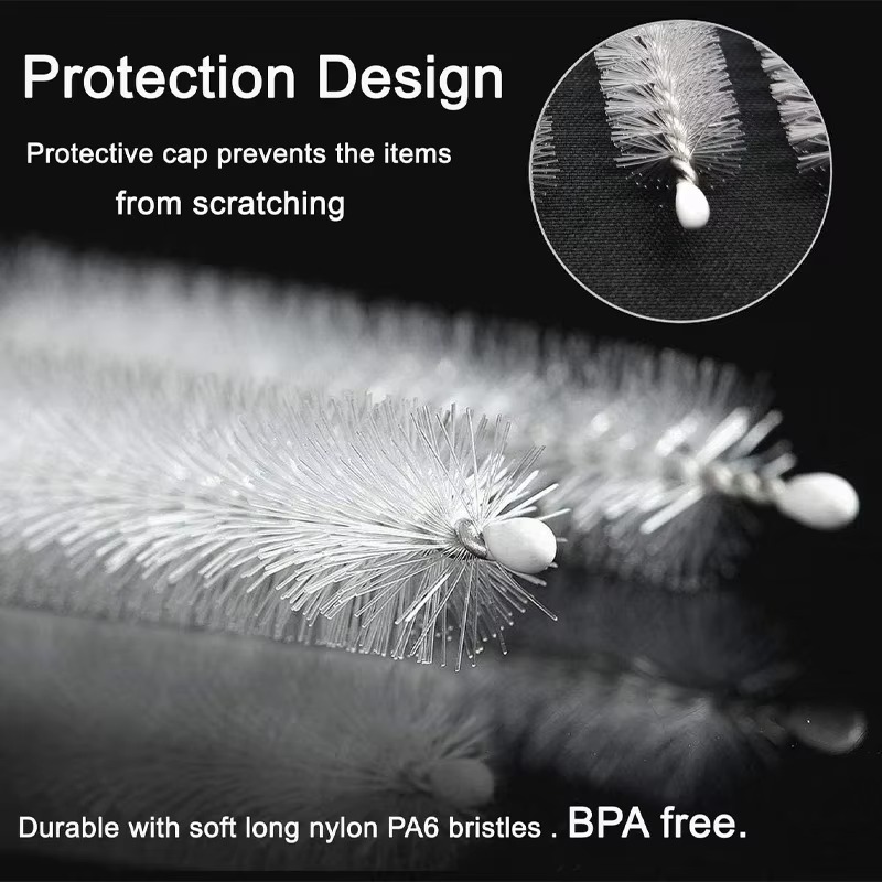 2-10Pcs Drinking Straw Cleaning Brush Kit tube brush Nylon Stainless Steel Long Handle Cleaning Brushes  for Baby Cup Bottles