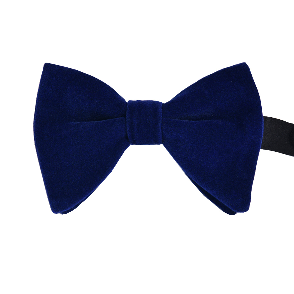 กํามะหยี่สีดําผูกโบว์สําหรับผู้ชายปรับ Big Bowknot Man อุปกรณ์เสริมเสื้อ Bowties ผีเสื้อสีฟ้า Cravats สําหรับงานแต่งงานโบว์