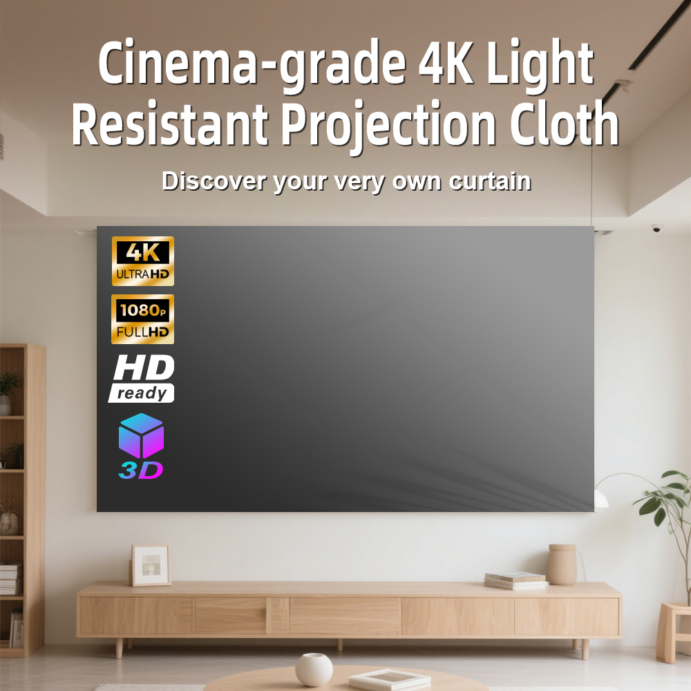 Velec Portable Projector Screen Simple Anti-Light 80/120 Inches Projection Screens For Home Outdoor Office Projector Accessories