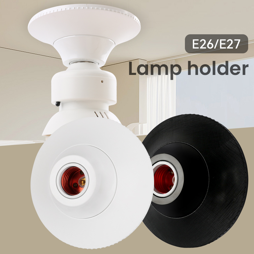 1/2 stuks E26/E27 lamp hangende houder, geschikt voor 110-250 spanning, getextureerde ronde vaste basisbeugel