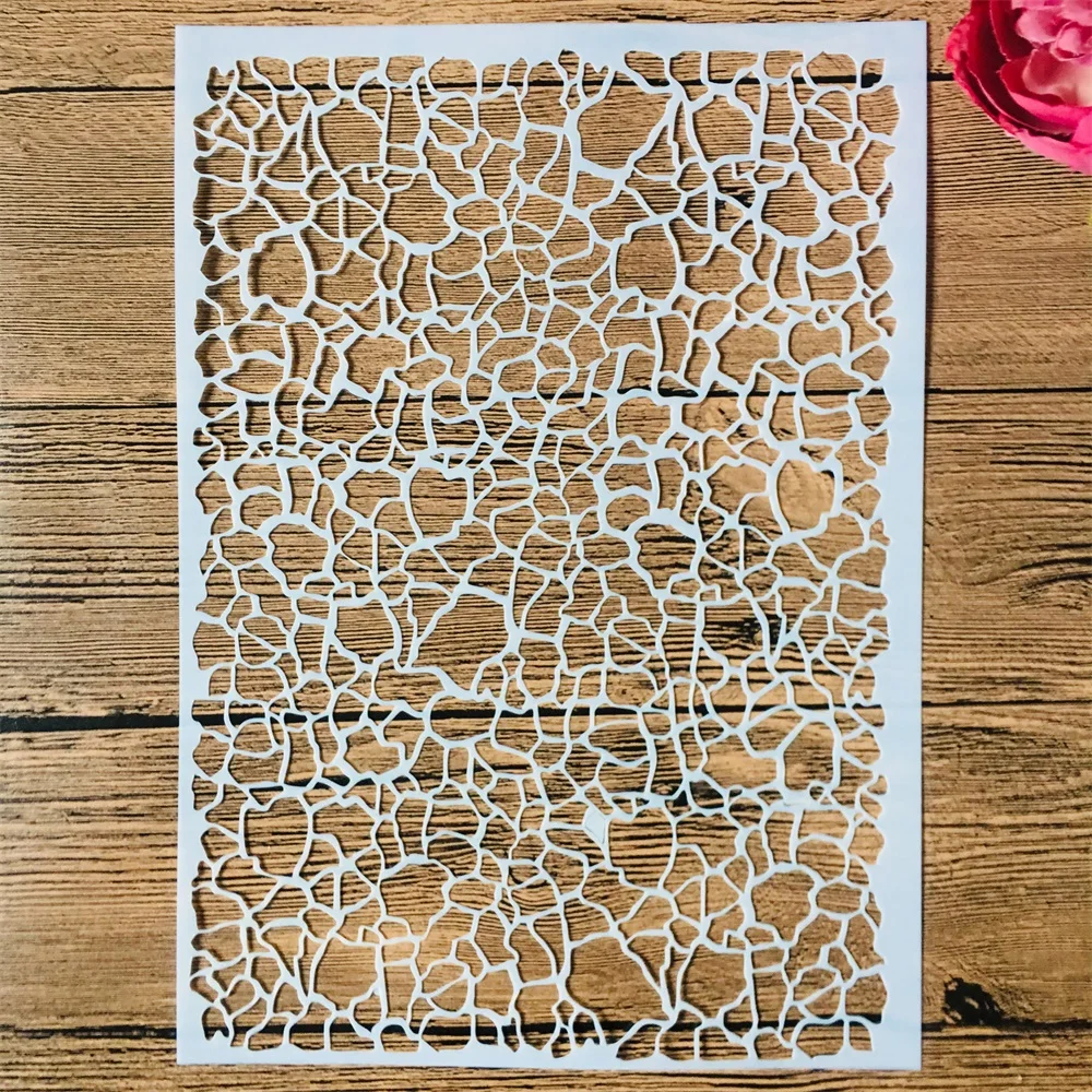 29*21cm A4 textura de mosaico Irregular DIY plantillas de capas pintura de pared libro de recortes colorear plantilla decorativa de álbum en relieve