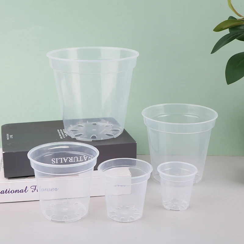 Vaso per fioriera rotondo contenitore per vivaio di orchidee contenitore per fioriera contenitore per orchidee trasparente vasi di partenza rotondi