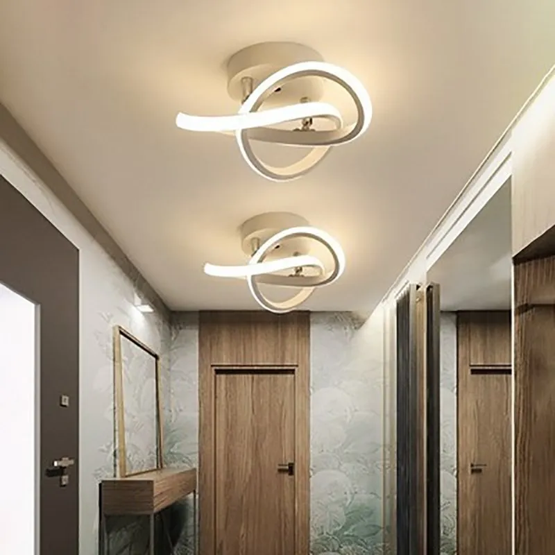 ไฟเพดานทางเดินแถบไฟ LED โคมไฟห้องนั่งเล่นเรียบง่ายที่ทันสมัยสำหรับระเบียงบันไดทางเข้าติดตั้งในการตกแต่งบ้านไฟ LED Luster