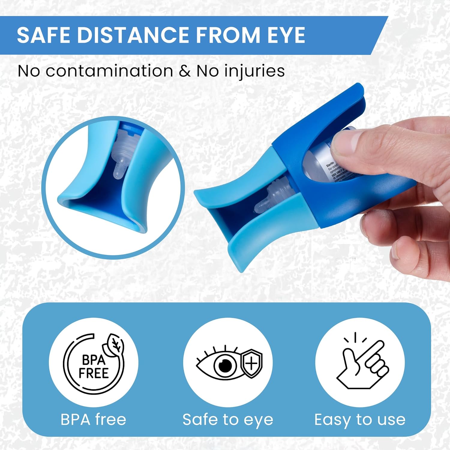 Reusable Eyedrops Holder Eye Drops Bottle Helper Eye Ointments Drops Holder Device Eyedrop Guide Aid Help Applicator Care Tool