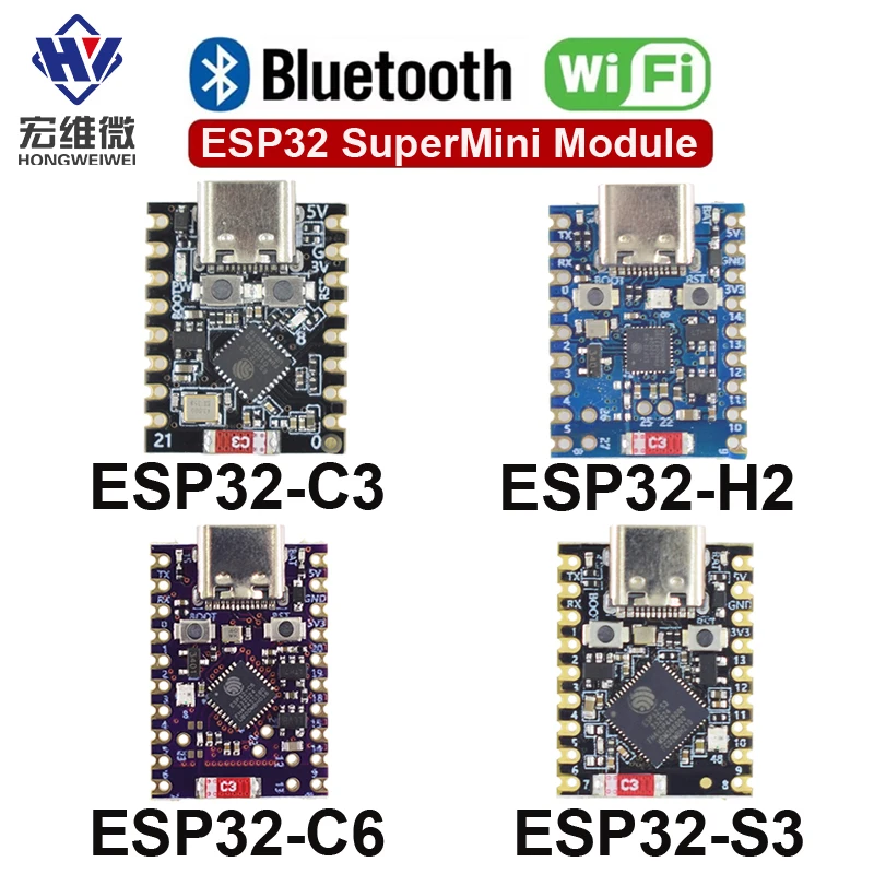 Módulos de placa de desarrollo SuperMini ESP32-S3 ESP32-C3 ESP32-H2 ESP32-C6, módulo Super Mini WiFi BT Bluetooth