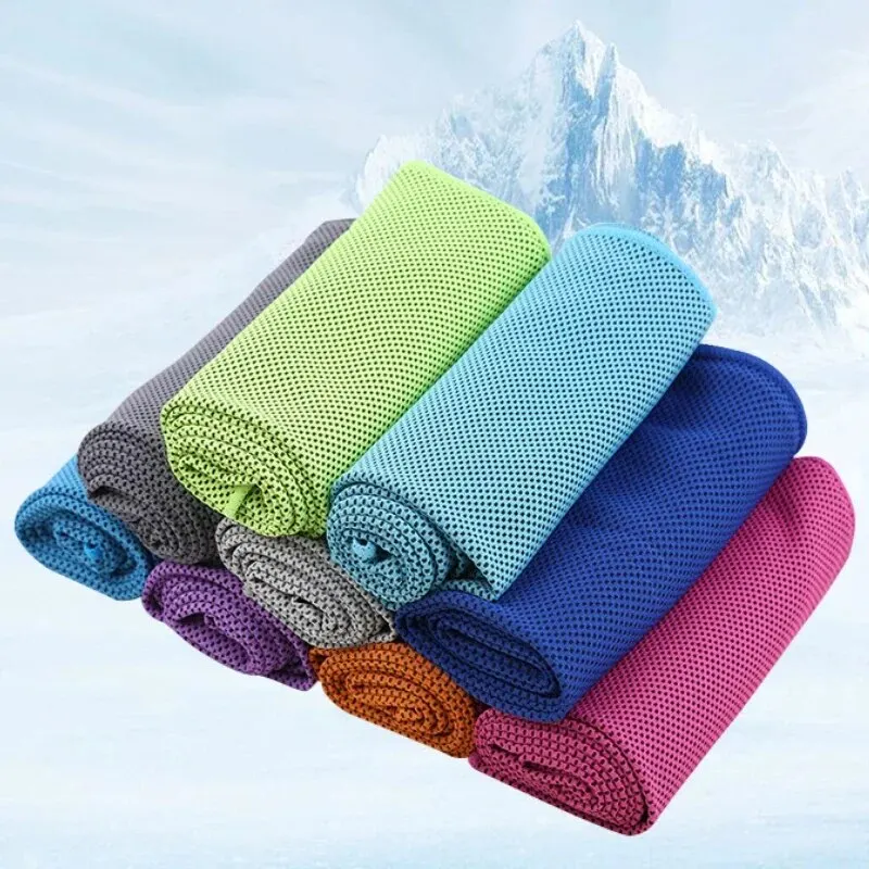 Set portatile Mini gel di silice, Toalha Fria, Fibra De Poliéster, Toalha De Resfriamento AO Ar Livre, Sport fitness, Ginásio, C