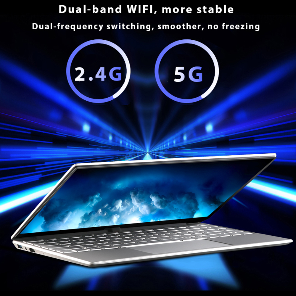 Ordenador portátil con Windows 10 y Wifi 5G, computadora con Ram 16G Rom, 128G, 256G, 512G, 1TB, SSD, 15,6 ", 2,4G, 5,0G, WIFI, Bluetooth, Intel Celeron J4125