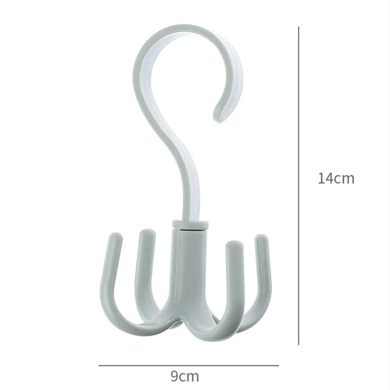 Four-Claw Hook Multi-Functional Multi-Purpose Movable Hook Rotatable Hanging Bag Hat Scarf Dormitory Storage Punch-Free