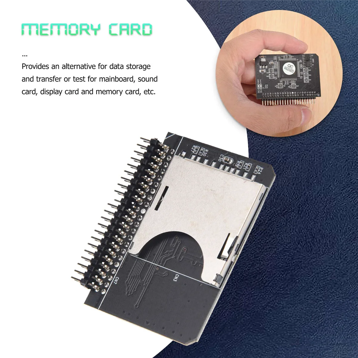BABQ Notebook Scheda di memoria digitale SD/SDHC/SDXC/MMC da 2,5 pollici a IDE 44 pin Adattatore maschio Convertitore SD 3.0 Scheda adattatore disco rigido