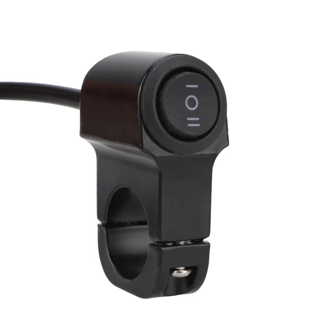 Interruptor universal de 3 vias para motocicleta, mini interruptor de luz de condução com clipe à prova d'água dc12v/10a ferramentas para motocicleta