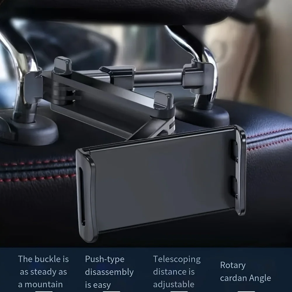 Soporte Universal para tableta de coche, soporte para almohada trasera telescópica de 5 a 13 pulgadas, suministros para reposacabezas de asiento