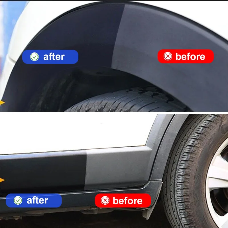 เครื่องฟื้นฟูพลาสติกรถยนต์ Back To Black Gloss ผลิตภัณฑ์ทําความสะอาดรถยนต์ น้ํายาขัดเงาอัตโนมัติและซ่อมแซมเคลือบ Renovator สําหรับรถยนต์ Auto Detailing