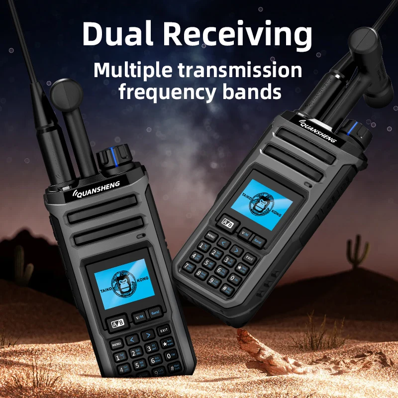 ​ Quansheng TK-11(5) 10W VHF/UHF Radio de doble banda 999CH CTCSS/DCS IP55 2500mAh tipo C NOAA alarma meteorológica CE