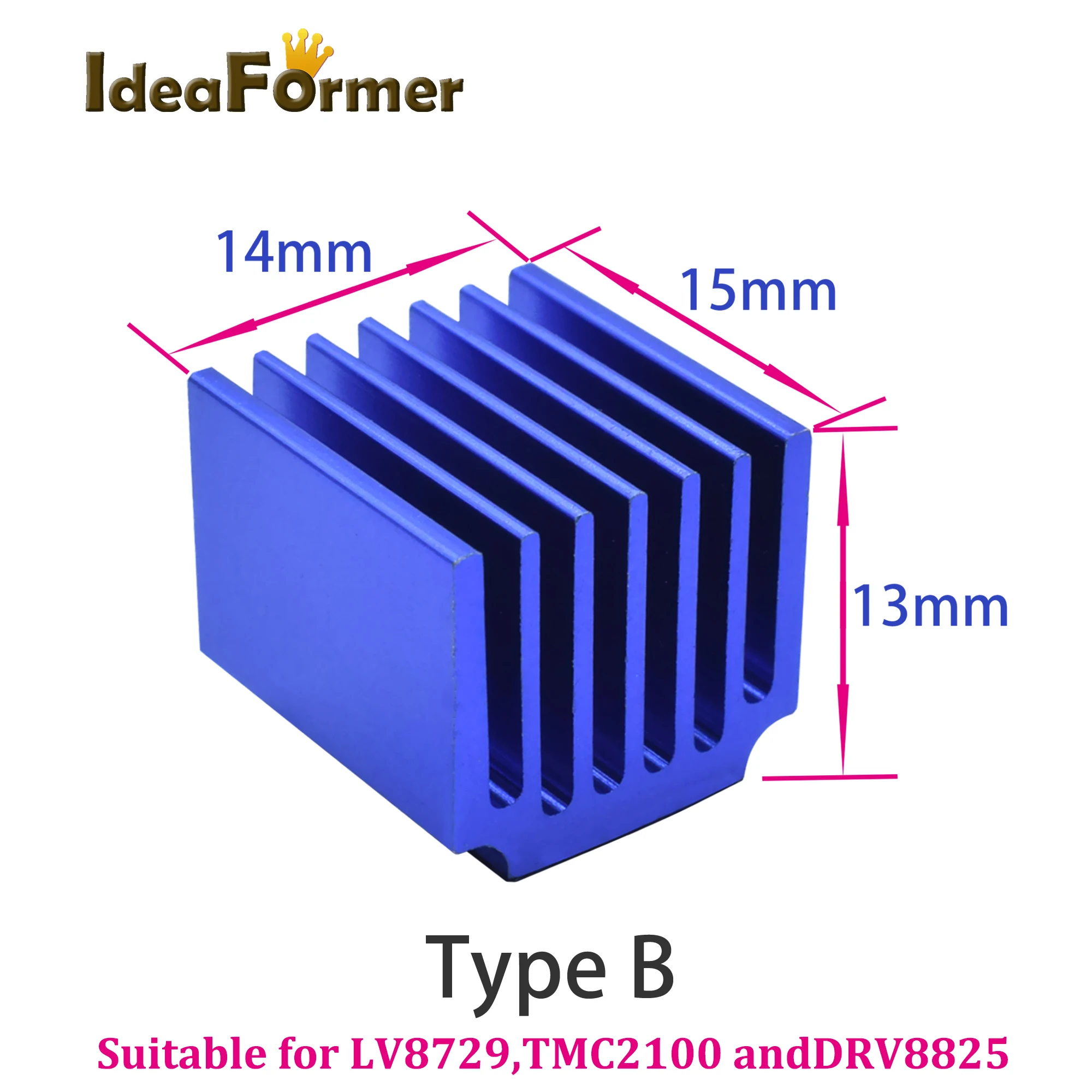 4/5/10 Cái/lốc 3D Máy In Phần Động Cơ Bước Driver Tản Nhiệt Làm Mát Khối Tản Nhiệt Cho TMC2100 LV8729 DRV8825 Ổ Mô Đun