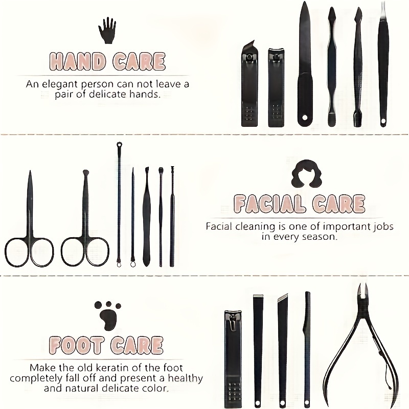 Kit profissional de cortadores de unhas, 7-24 peças, cortadores ultra afiados para unhas e pés, para homens e mulheres, cuidados com pedicure resistentes