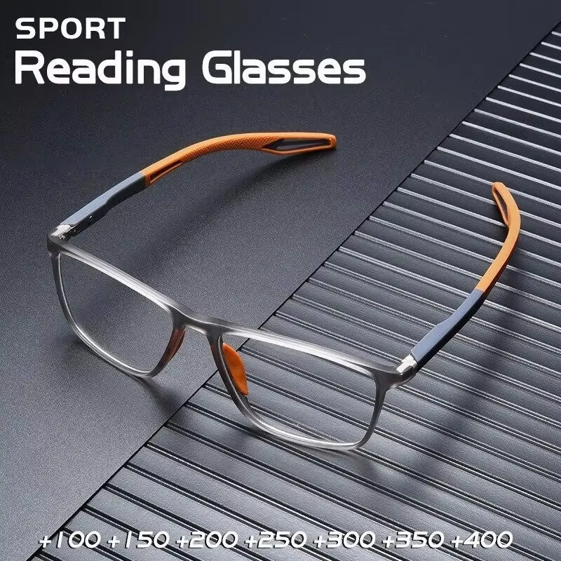 CLLOIO Reading Glasses Men Women Anti Blue Light Sports Glasses Fashion Presbyopia Lenses Vintage style +4.0 to +1.0 diopters