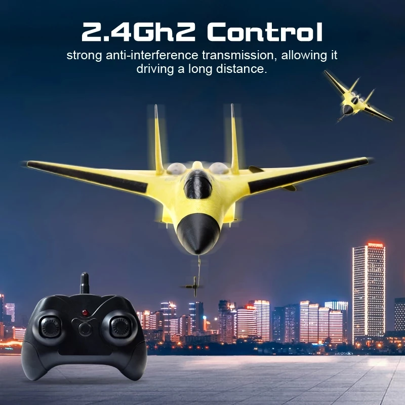 Su35 rc avião fx620 fx820 2.4g controle remoto modelo voador planador avião com luzes led aeronaves brinquedos de espuma para crianças presentes