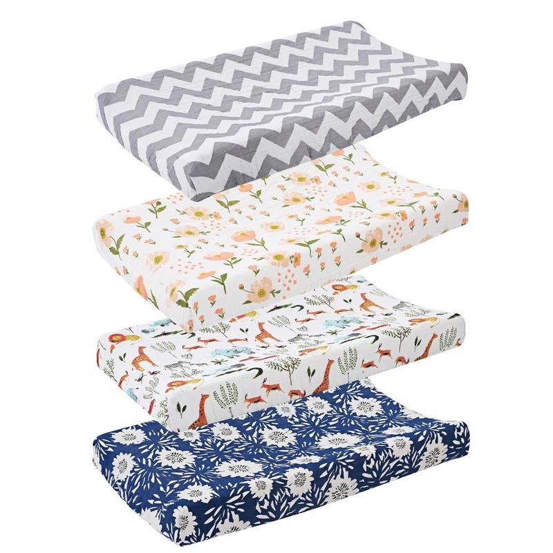 Respirável Fralda Pad Capa, Design de Impressão, Macio, Reutilizável, Minky Material, Lençóis