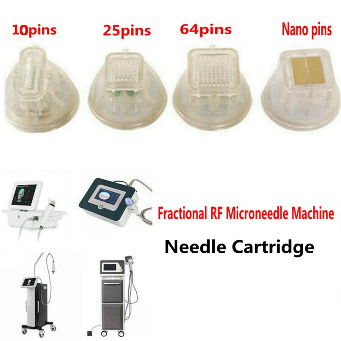 Phân Số Microneedle Rf Hộp 10/25/64 Chân Sỉ Dùng Một Lần Nano Kim Micro Chip Tiêu Hao Micro Kim Cho Mèo