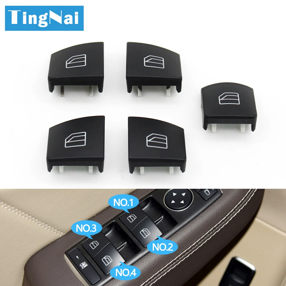 Tapa de la cubierta del botón del interruptor del elevador de ventana del coche para Mercedes Benz GLE GLS ML GL CLS G clase W166 W292 W218 W463