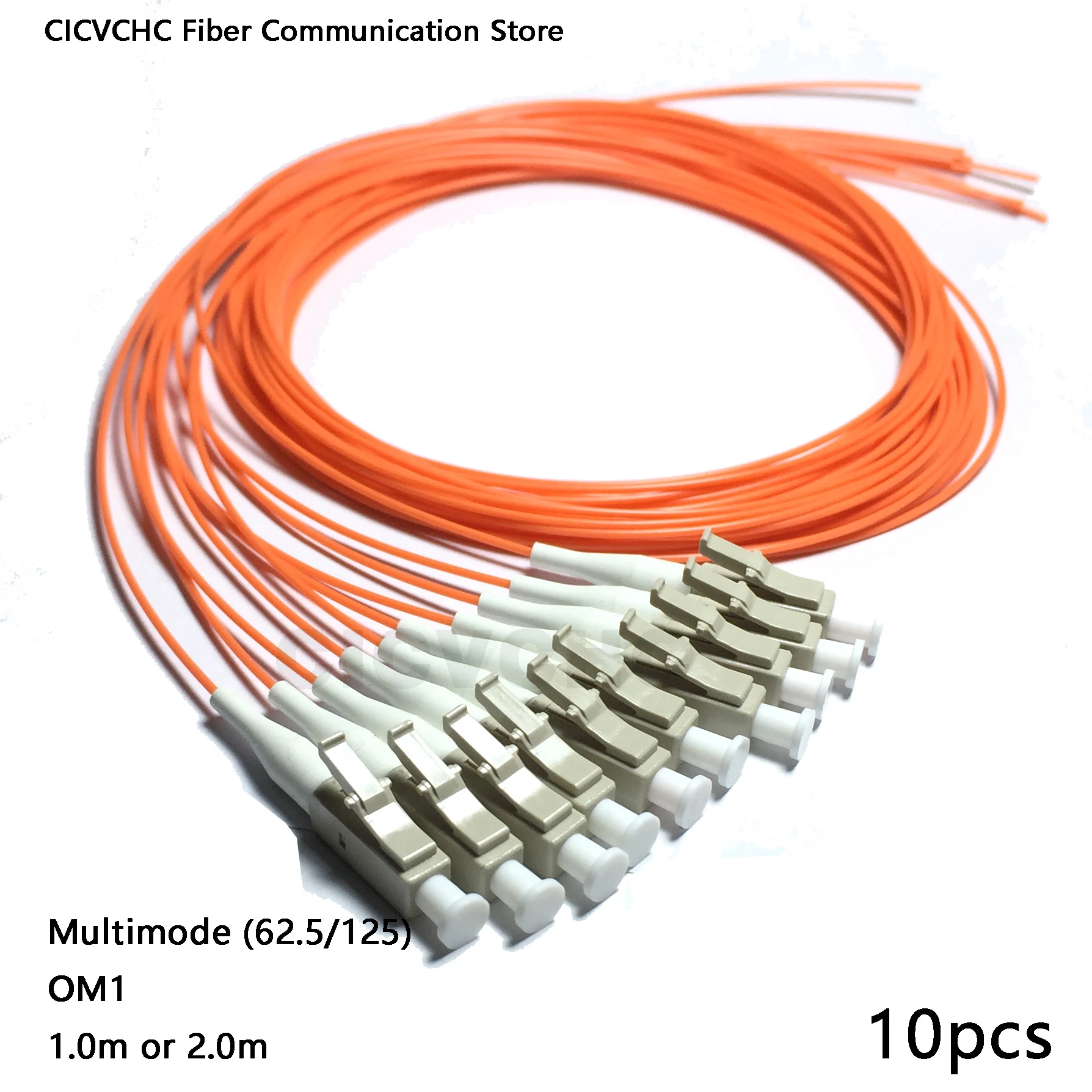 10 pz LC/UPC LC/APC Fibra Pigtail SM (G652D, G657A1, G657A2, G657B3), MM (OM1, OM2, OM3, OM4) Cavo da 0,9 mm