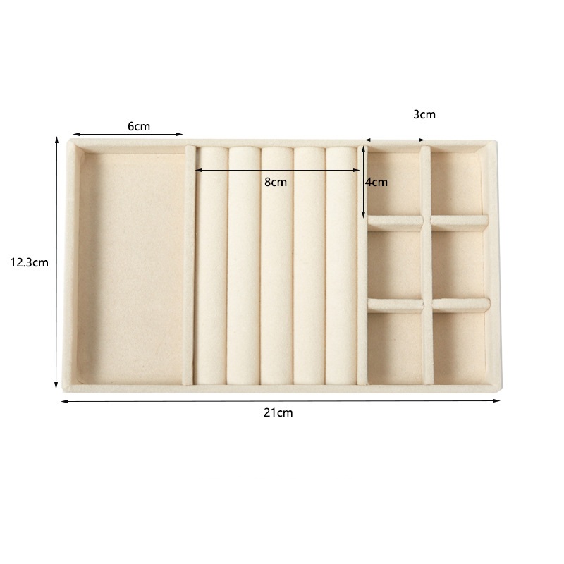 กํามะหยี่เครื่องประดับถาดประณีตผู้ถือเครื่องประดับแบบพกพาแหวนต่างหูสร้อยคอจัดเก็บกล่องOrganizerถาด