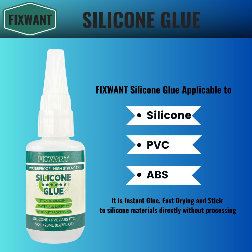 20ML FIXWANT Superkleber TPR/TPU/PVC/ABS/Latex Leder Holz Superkleber Silikonkleber