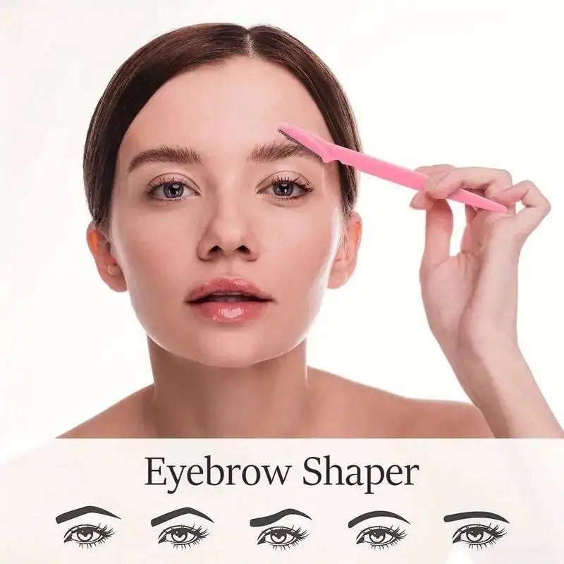 10 Stuks Wenkbrauw Trimmer Blade Scheerapparaat Draagbare Gezicht Scheermes Eye Brow Epileren Ontharing Snijders Veiligheid Scheermes Vrouw Make-Up