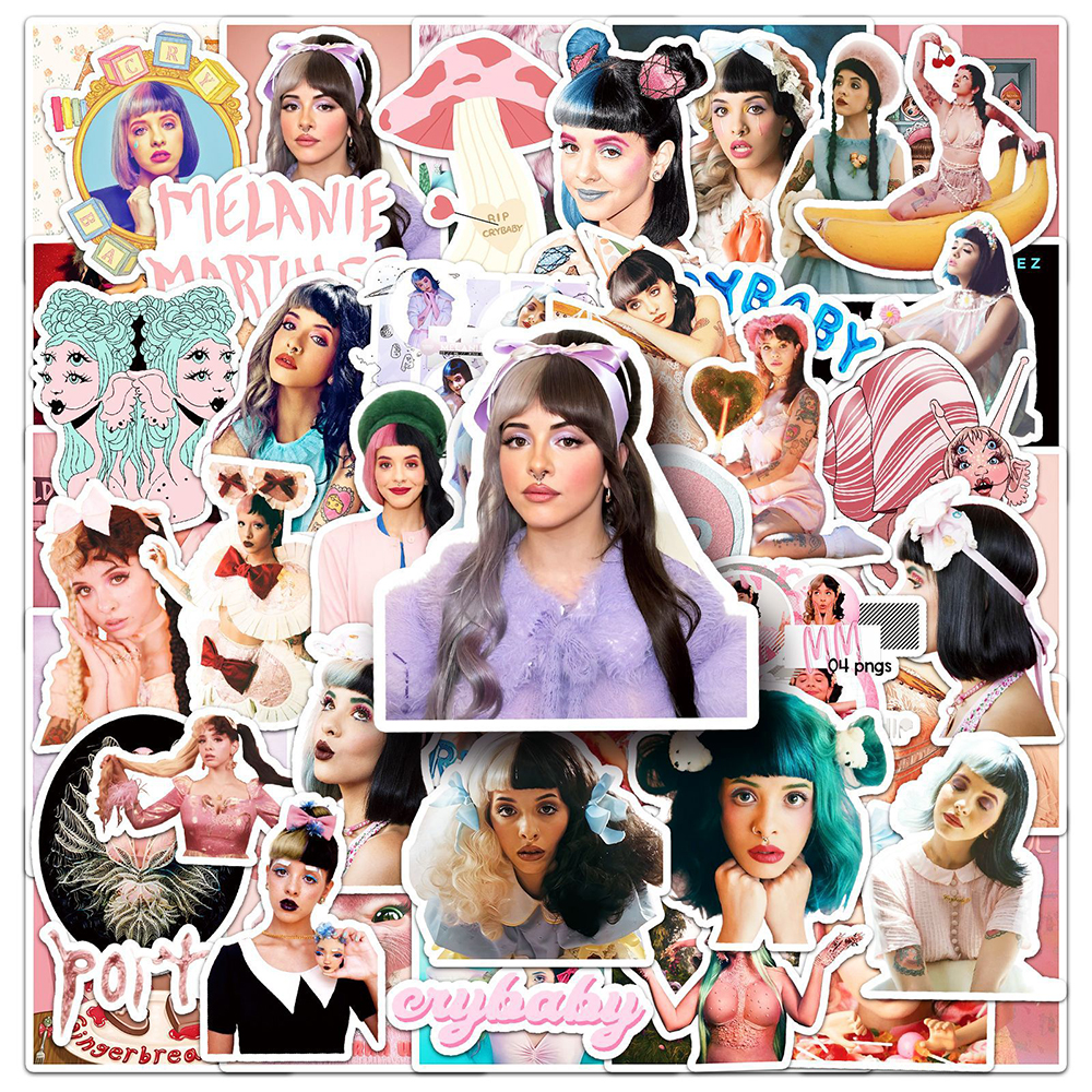 10/30/50 Uds. Divertidos pegatinas de grafiti de cantante Melanie Martinez DIY decoración teléfono nevera casco bicicleta papelería calcomanías de dibujos animados