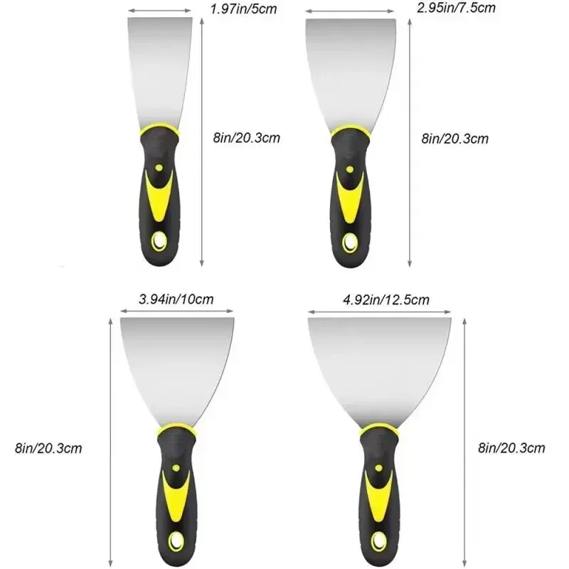 2/3/4/5 Zoll Edelstahl Spachtel Schaber Schaufel Farbe Werkzeuge Bau Werkzeuge Haushalt Industrielle Reinigung
