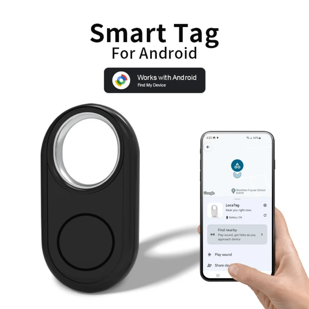 GPS-трекер для телефонов Samsung Android Google Find My Device Bluetooth-локатор Finder Глобальное позиционирование Анти-потерянная смарт-тег