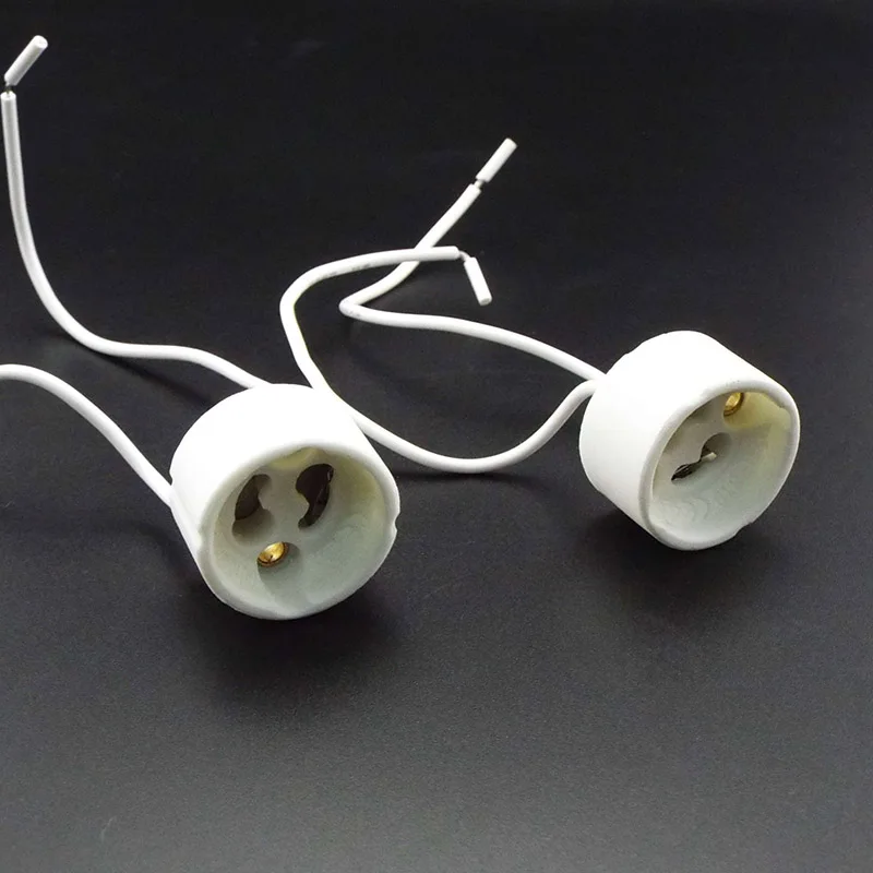2/5/10 Uds cerámica GU10 MR16 MR11 GU5.3 G4 portalámparas adaptador de base extensión conector de cable enchufe para luz halógena LED