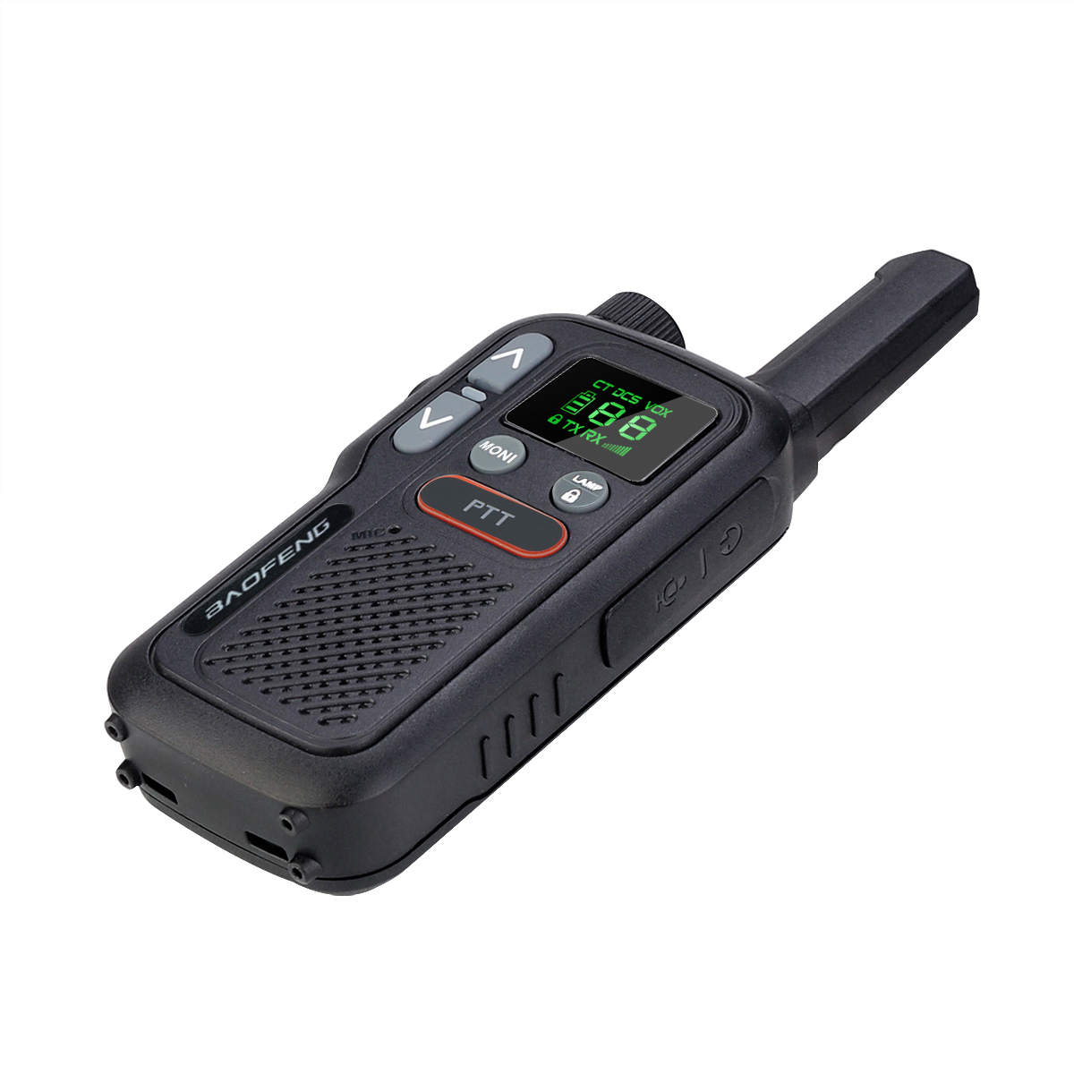 Baofeng 2 uds Mini Walkie Talkie PMR 446 USB Radio bidireccional portátil walkie-talkies PTT dual T18 Radio portátil para caza café