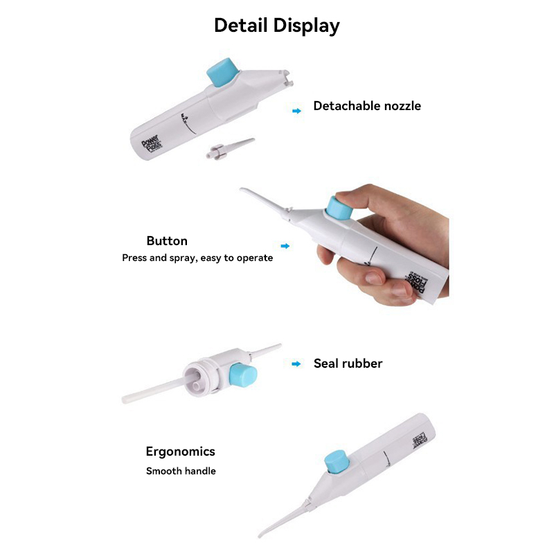 2025 Household High Pressure Oral Irrigator Portable Teeth Clean Water Dental Floss Manual High Pressure Water Toothpick 2024