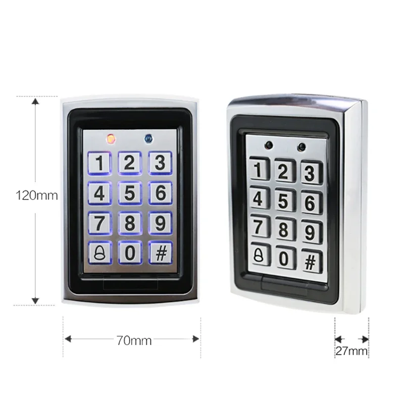 5YOA Metal Keypad Reader LED Backlight RFID 125khz For Access Control System Proximity Card Standalone User Door Lock Entry