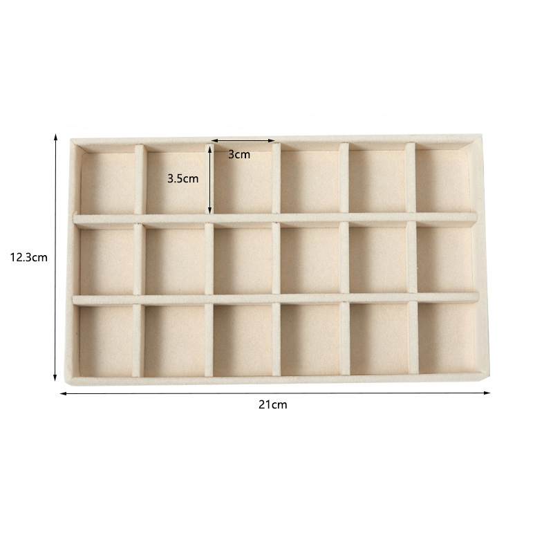 กํามะหยี่เครื่องประดับถาดประณีตผู้ถือเครื่องประดับแบบพกพาแหวนต่างหูสร้อยคอจัดเก็บกล่องOrganizerถาด