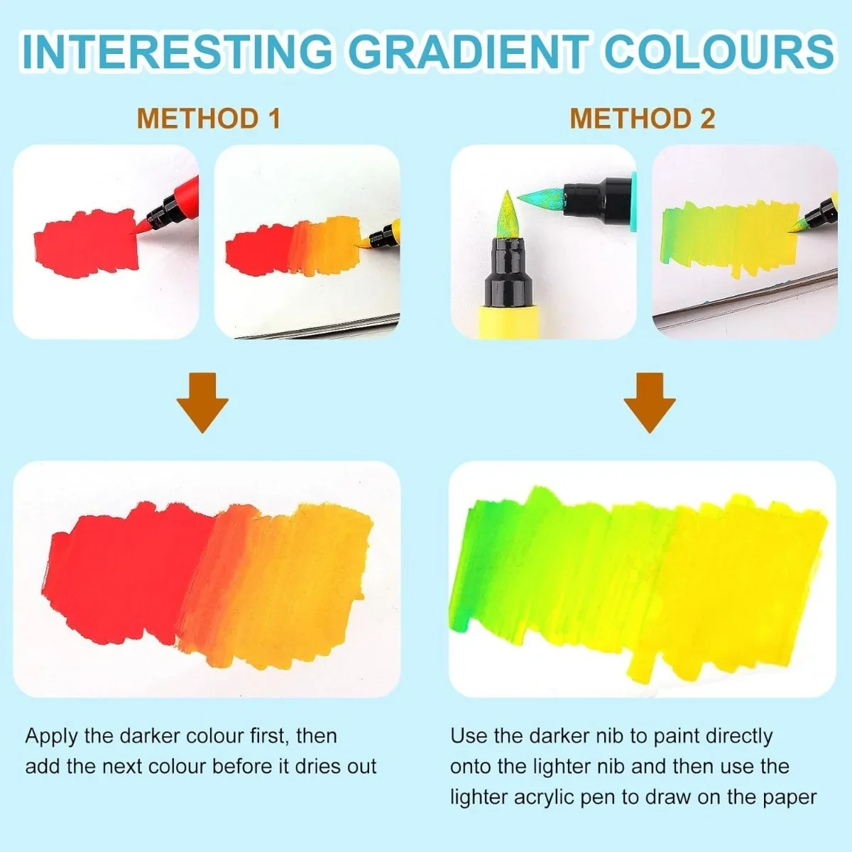 24 kleuren acrylverf markers pennen set 12-pack dual tip acrylverf markers met borsteltip en fijne rotsschildering PH291