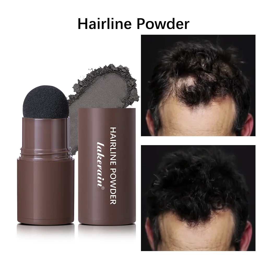 Lápiz corrector de raíces y línea de cabello resistente al agua: cobertura instantánea en gris con barra de polvo de fácil mezcla para cabello normal
