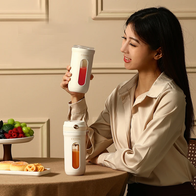 4/10 Blades Electric Portable Blender 350ML Juicer Fruit Mixers USB Rechargeable Smoothie Juicer Cup Squeezer Juice Maker