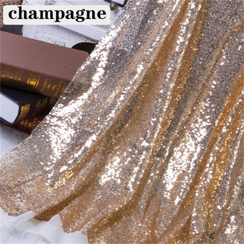 3MM Sequin Fabric Dense Mesh Chaotic Piece Wedding Decoration Stage Background Cloth Clothing Fabric Dress Tablecloth 130X50CM