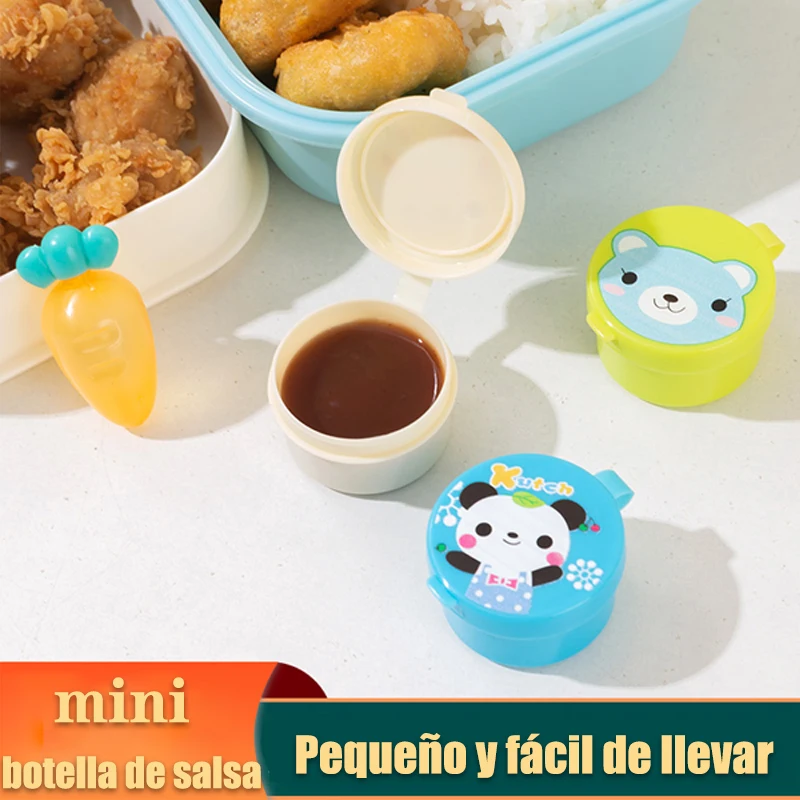 Mini Gia Vị Bóp Chai Hộp Trộn Salad Sốt Cà Chua Bóp Bình Đựng Nhựa Di Động Hộp Cơm Trưa