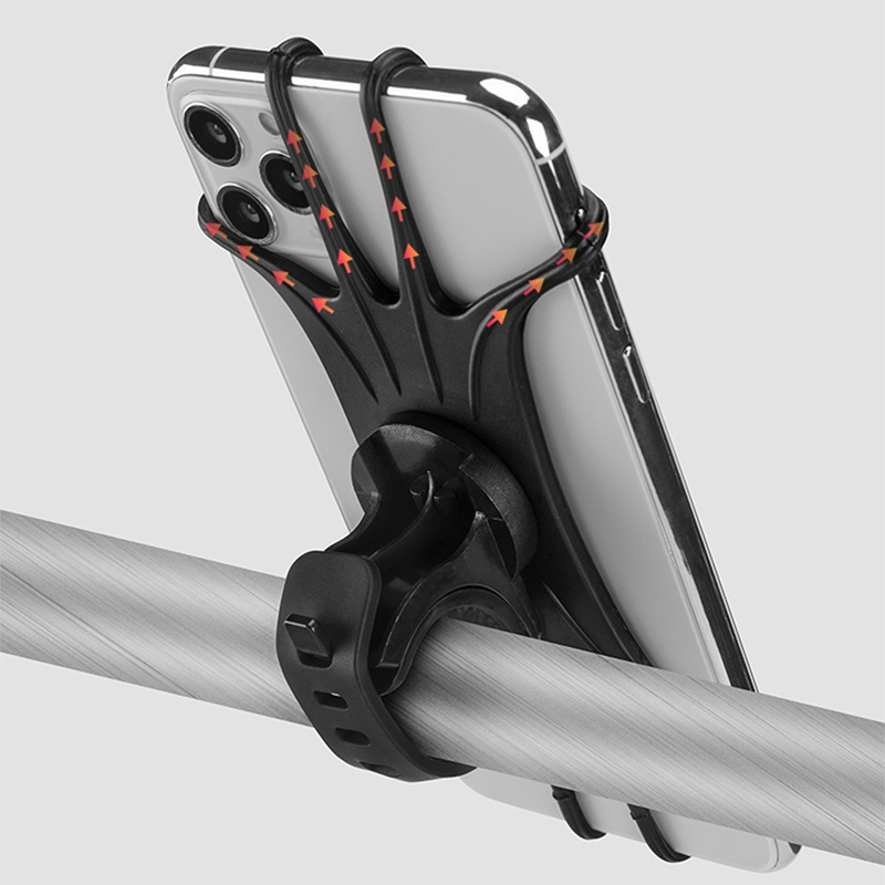 Supporto per telefono cellulare per passeggino Carrozzina girevole universale per bicicletta Supporto per telefono in gel di silice Accessori per passeggino multifunzionali